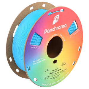 Spool of Polymaker Panchroma™ PLA Matte Sky Blue 3D printer filament