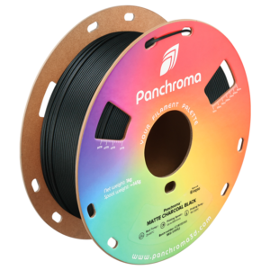 Spool of Polymaker Panchroma™ PLA Matte Charcoal Black 3D printer filament