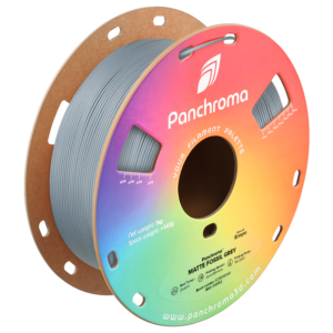 Spool of Polymaker Panchroma™ PLA Matte Fossil Grey 3D printer filament
