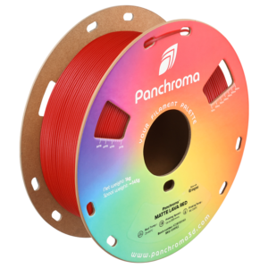 Spool of Polymaker Panchroma™ PLA Matte Lava Red 3D printer filament