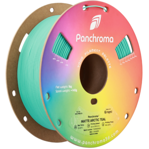 Spool of Polymaker Panchroma™ PLA Matte Arctic Teal 3D printer filament