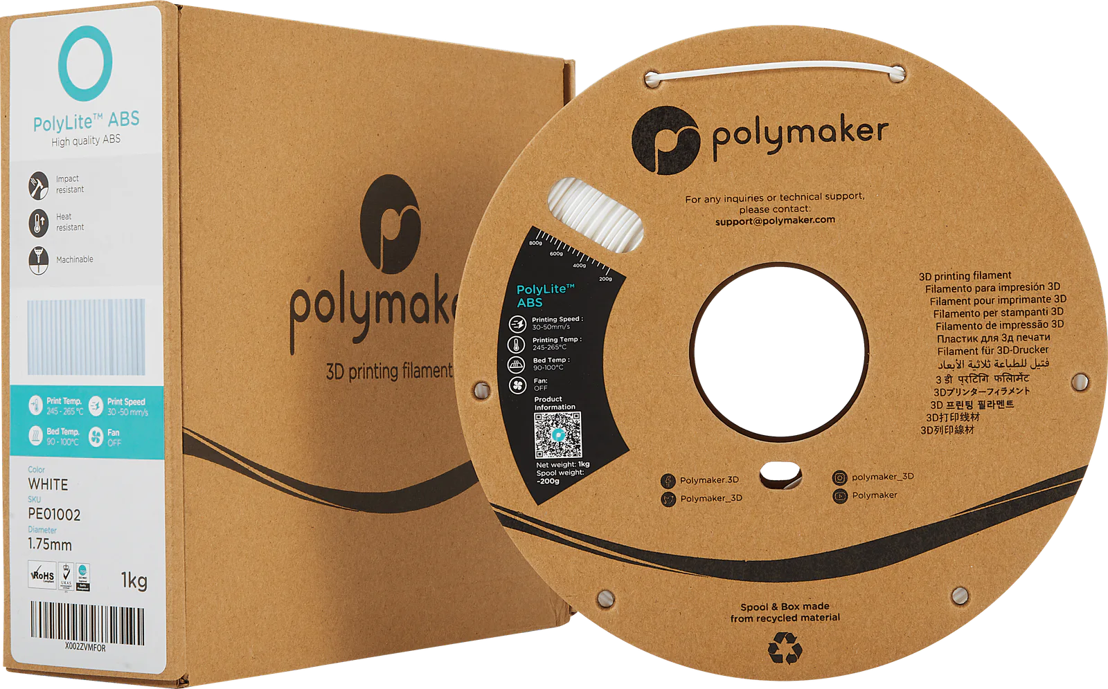 Additional view of Polymaker PolyLite™ ABS White - 1.75mm - 1kg