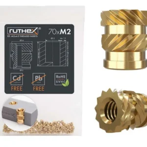 Ruthex M2 threaded insert – Rx-M2x4 - 70 pcs