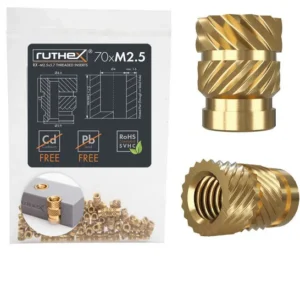 Ruthex M2.5 threaded insert – Rx-M2.5x5.7 - 70 pcs