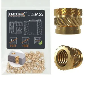 Ruthex M5 Short threaded insert – Rx-M5Sx5.8 - 50 pcs