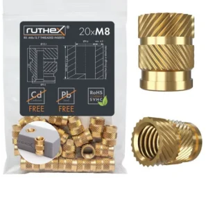 Ruthex M8 threaded insert – Rx-M8x12.7 - 20 pcs