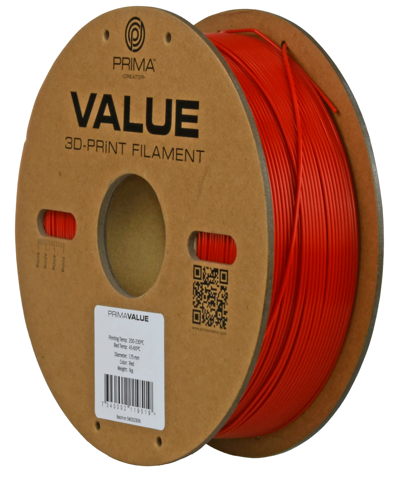 Additional view of PrimaValue ABS - Red - 1.75mm - 1kg
