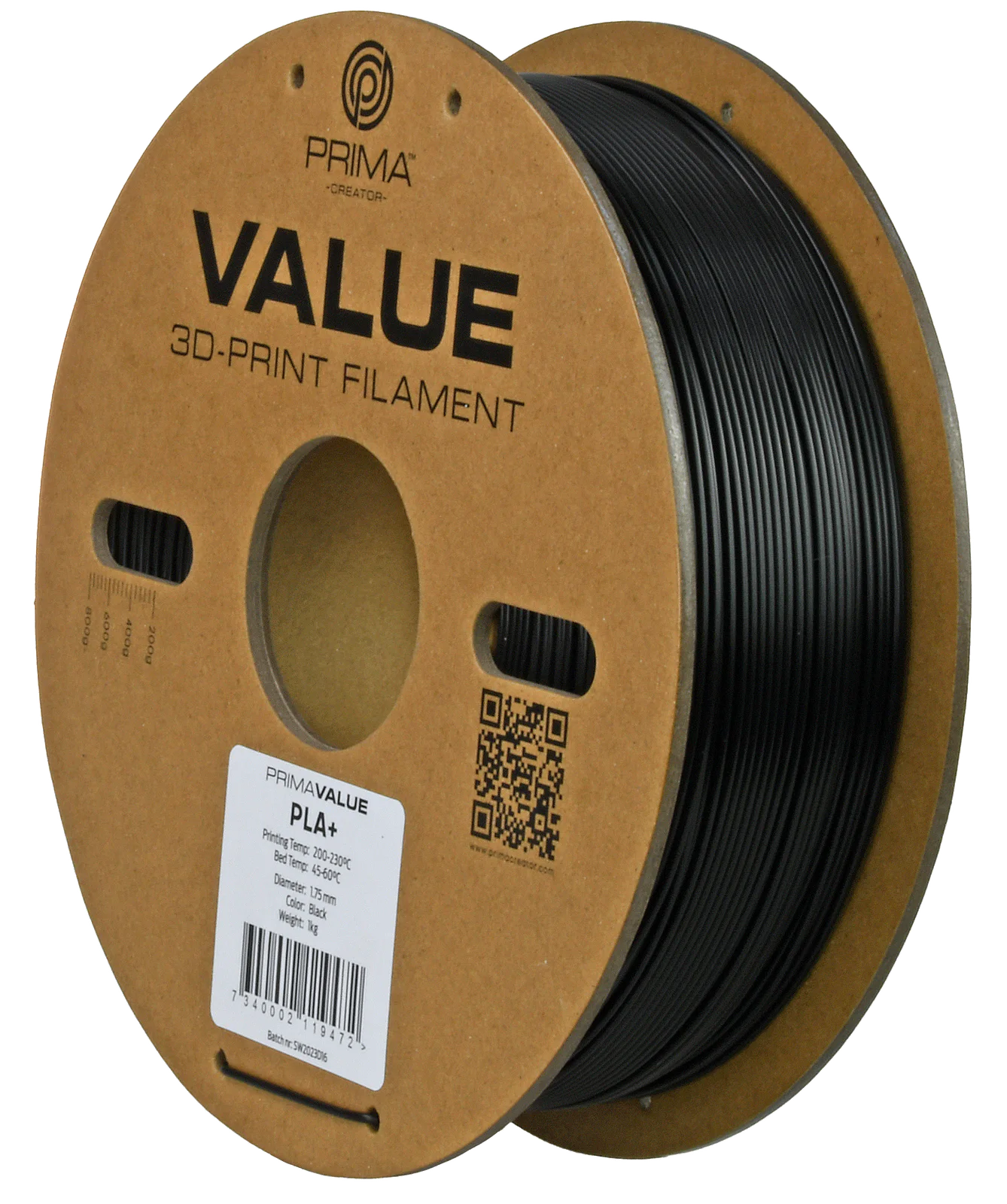 Additional view of PrimaValue PLA+ - Black - 1.75mm - 1kg