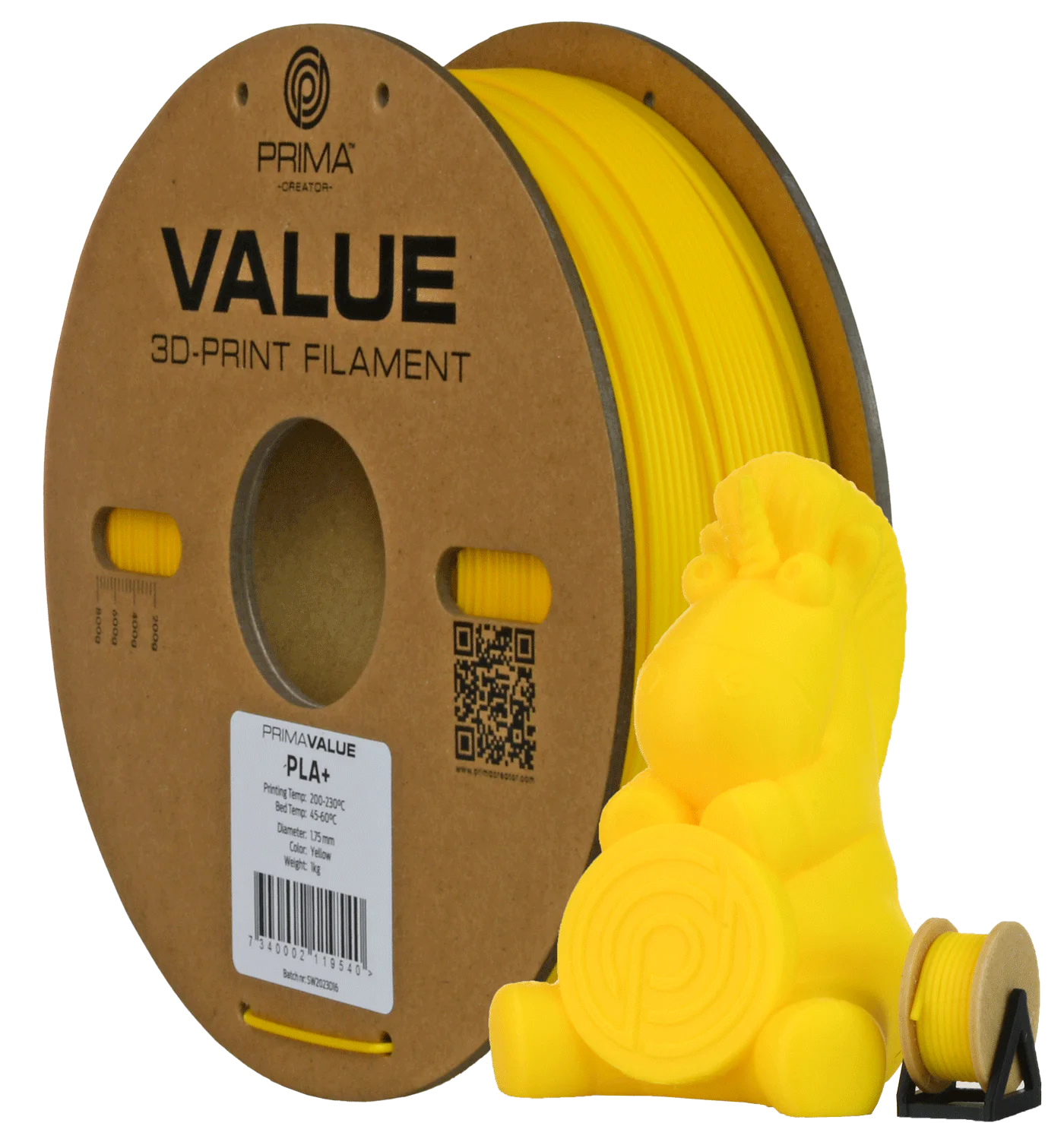 PrimaValue PLA+ - Yellow - 1.75mm - 1kg