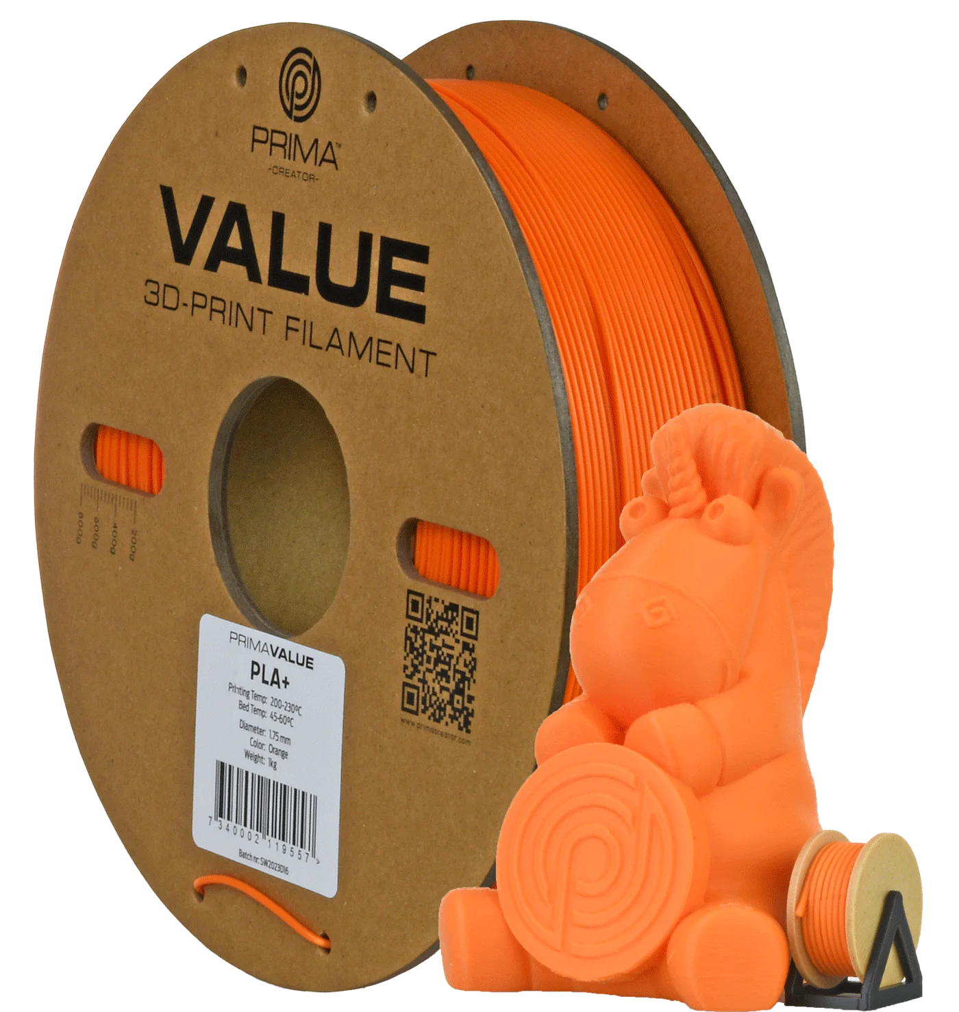 PrimaValue PLA+ - Orange - 1.75mm - 1kg
