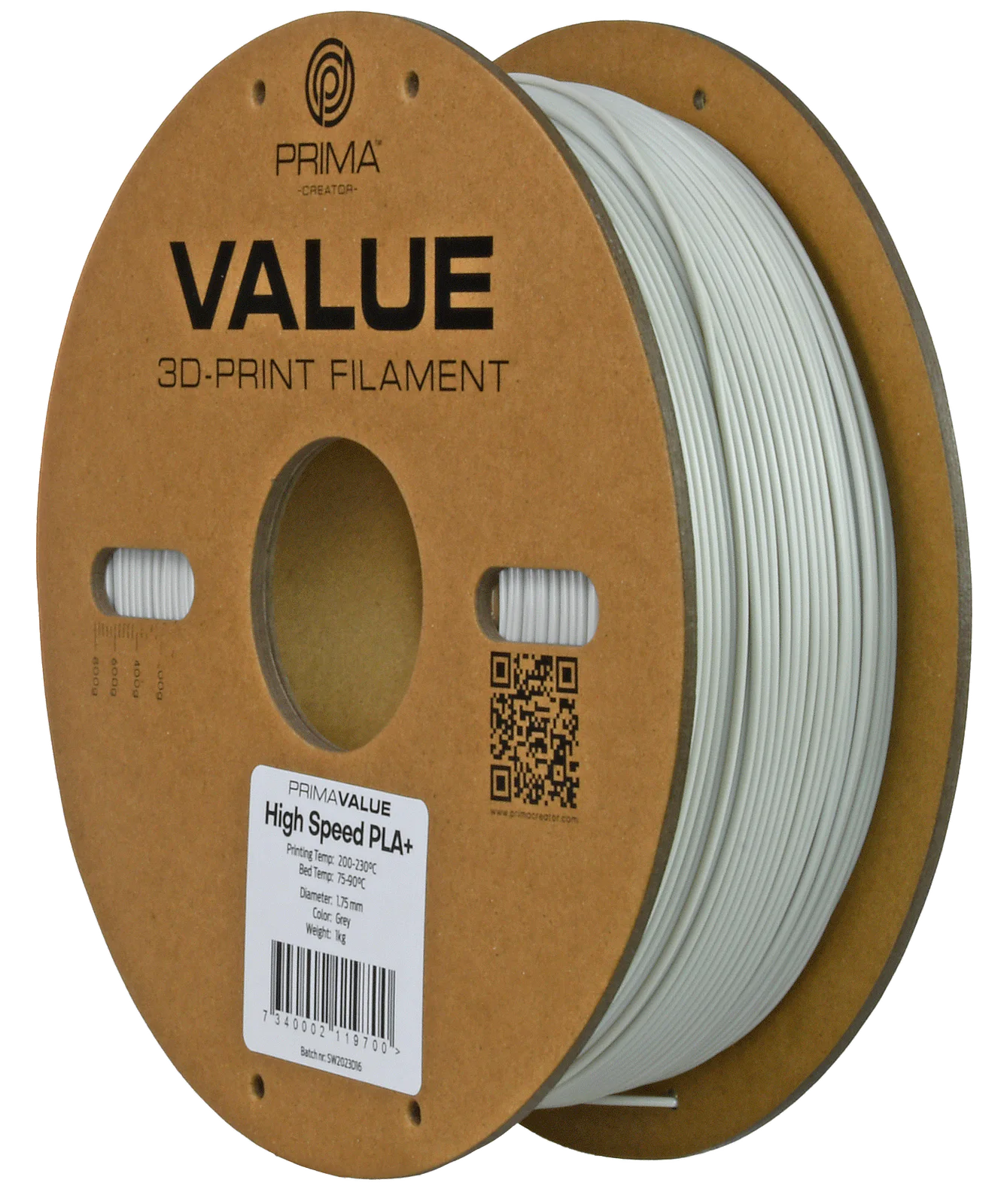 Additional view of PrimaValue PLA+ High Speed Grey - 1.75mm - 1kg