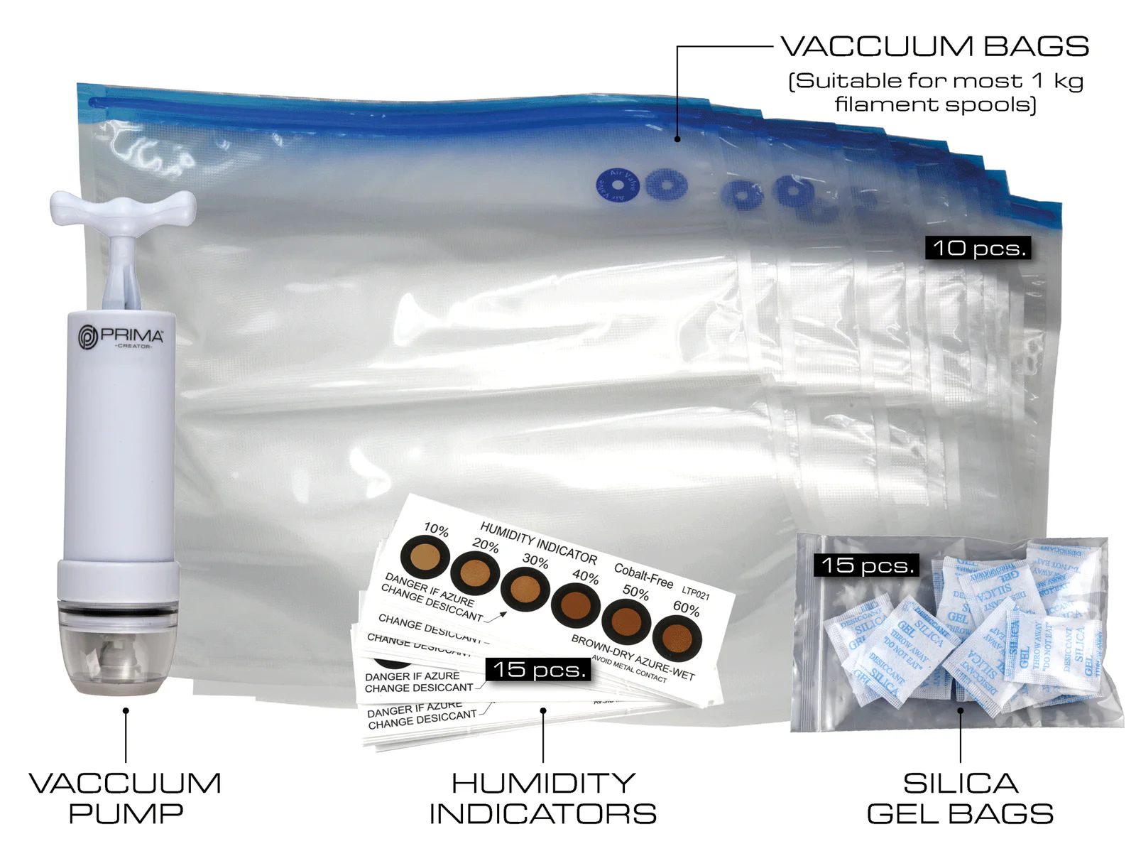 Additional view of PrimaCreator Air Tight Filament Storage Set