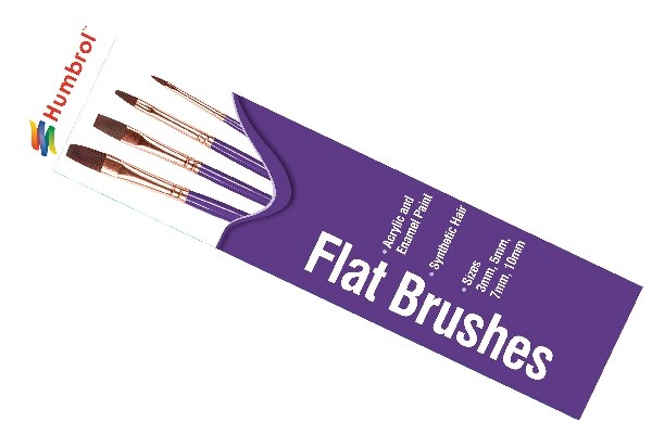 Additional view of Humbrol AG4305 Brush Pack - Size (3/5/7/10) Flat