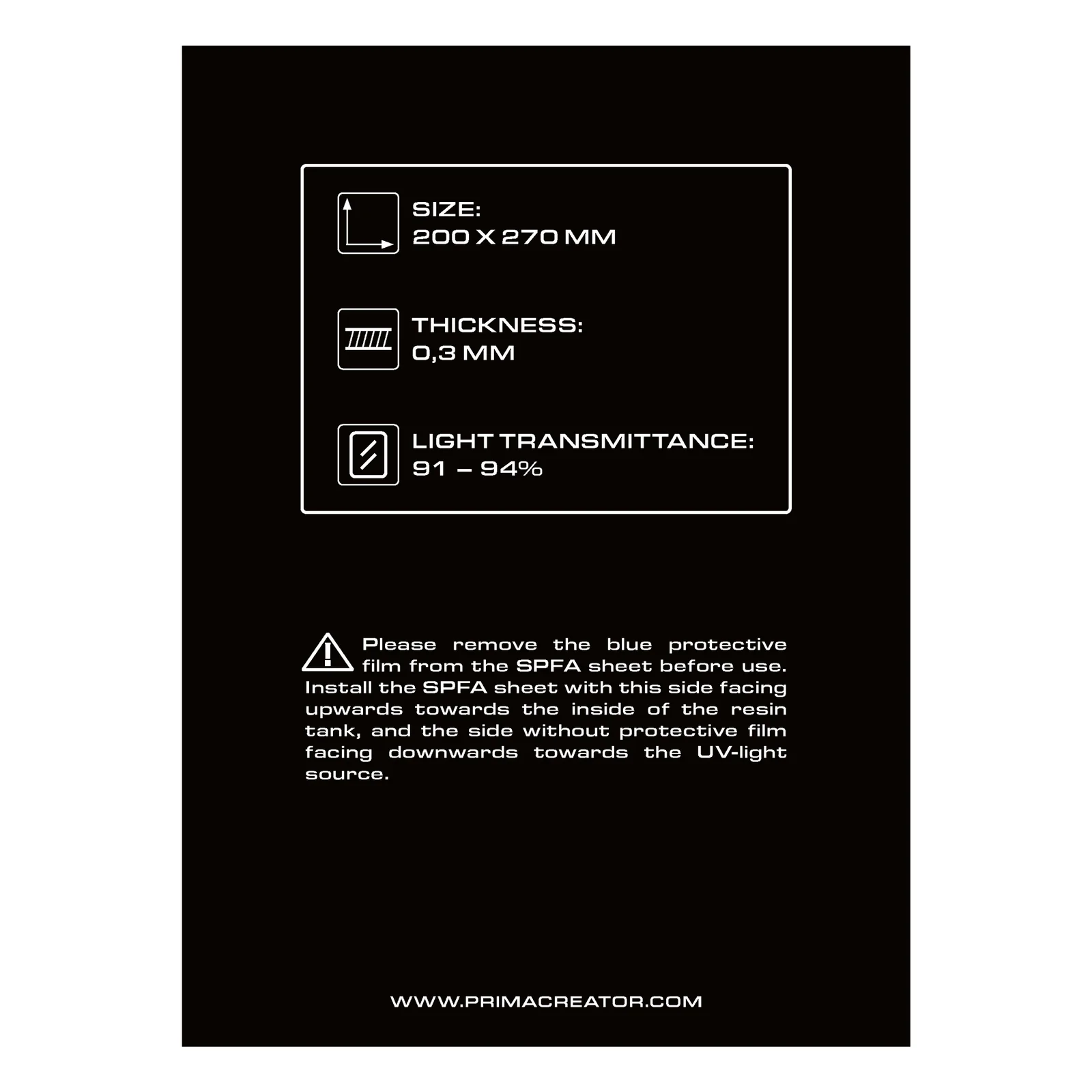 Additional view of PrimaCreator SPFA Film Sheet for 3D Printers - 200 x 270 mm