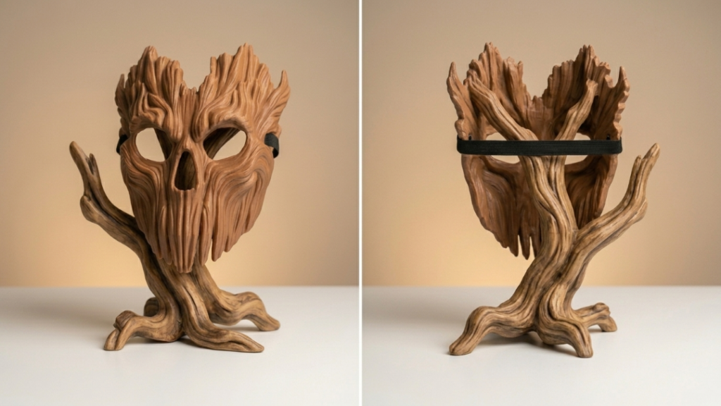 Skullbark Wood Spirit Mask - Image 5